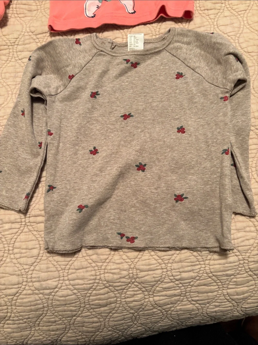 Carter's Girls Long-Sleeve Tops Set - Coral, Mustard, Teal, Gray